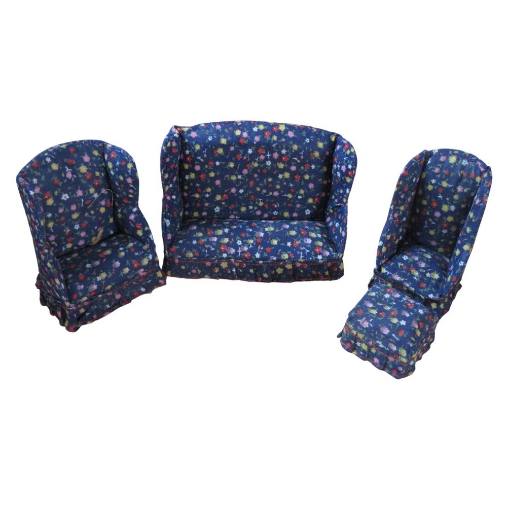 Chadwick Miller White Wooden 4pc Upholstered Parlor Set #93538